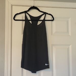 Nike Women's Black Tank Top with Mesh Design